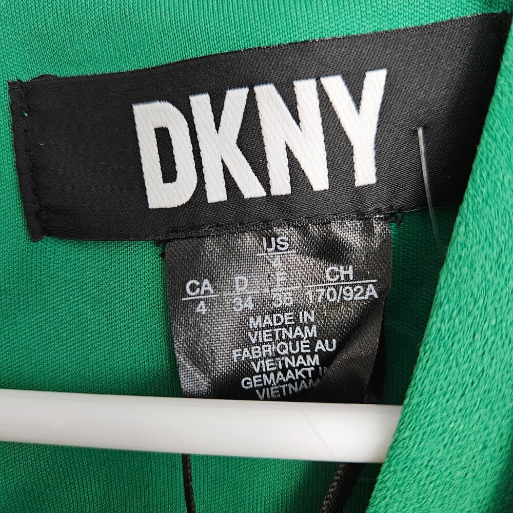 DKNY Faux wrap dress, High/Low, Apple green Size 4 New with tags - Picture 8 of 13